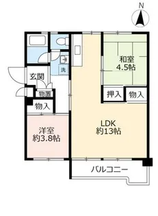 UR花山東【0130310号室】の間取り