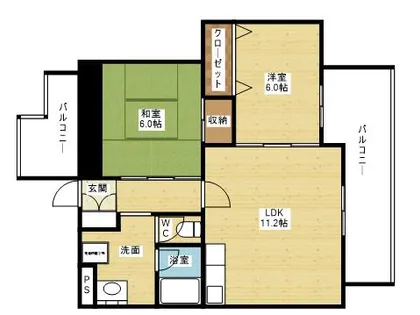 ウノ・ディアマンテ【1階】の間取り