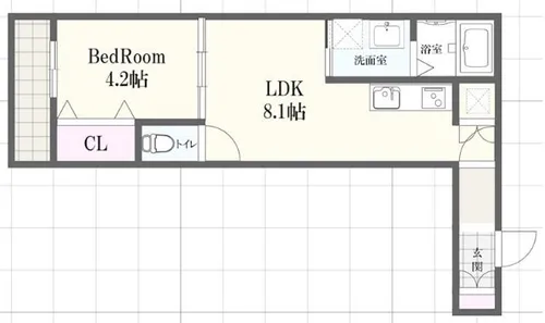 F asecia 神屋町【1階】の間取り