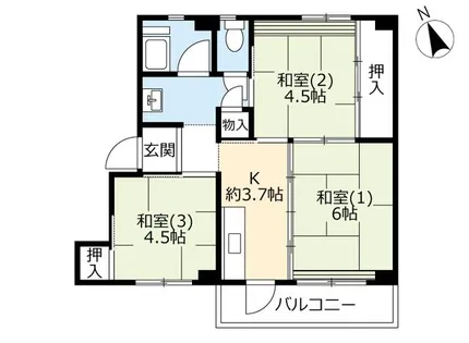 UR明石舞子【A280403号室】の間取り