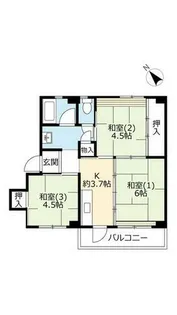 UR明石舞子【A280403号室】の間取り