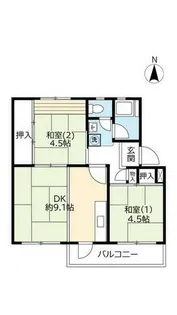 UR鈴蘭台第二【0160408号室】の間取り