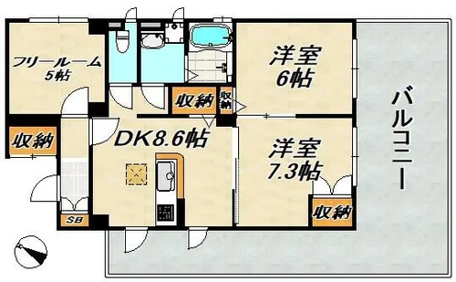 KUDOUマンション【1階】の間取り