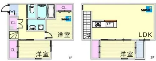 兵庫県神戸市西区玉津町出合【テラスハウス】の間取り