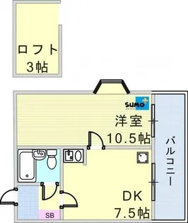 ヨーロピアン西明石【101号室】の間取り