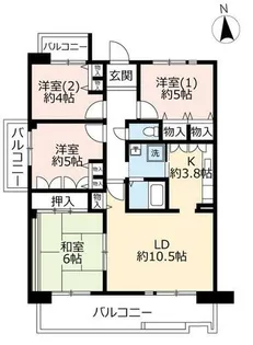 URアルビス寺本【0040108号室】の間取り