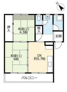 UR香里【E210304号室】の間取り