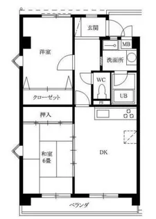 ウイング手柄【1階】の間取り