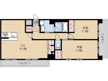 スプランディッド茨木天王【4階】の間取り