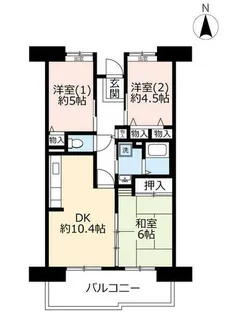 URパークタウン西武庫【0040103号室】の間取り