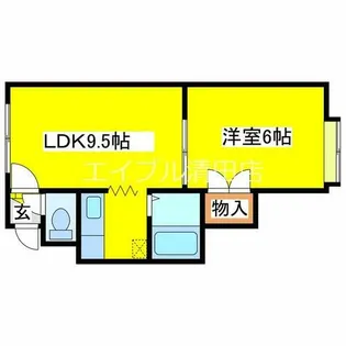 1LDKの間取り画像