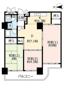 UR武庫川【0191004号室】の間取り