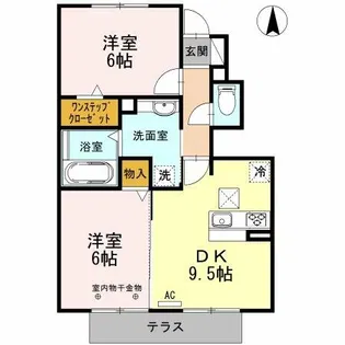 ナッシュビル【102号室】の間取り