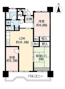 UR武庫川【0280310号室】の間取り