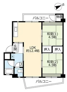 UR逆瀬川【0200206号室】の間取り