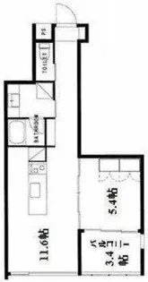 オービットステージ北堀江【4階】の間取り