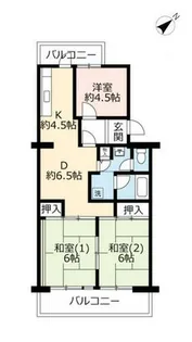 UR鈴の宮【0050301号室】の間取り