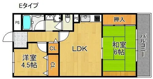 開成サンハイツ玉出【7階】の間取り