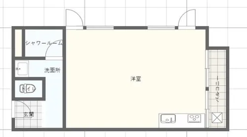 1Rの間取り画像
