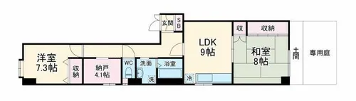 パルティール四条【1階】の間取り