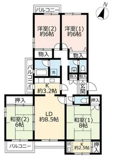 UR高槻・阿武山五番街【5010101号室】の間取り