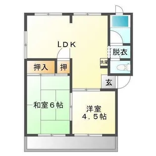 パールハイツ新野辺【6号室】の間取り