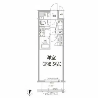エスリード名古屋STATION CENTRAL【9階】の間取り