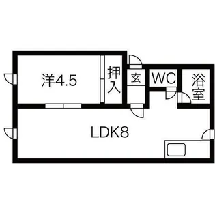 ワイズ当別B棟【107号室】の間取り
