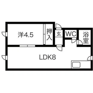 ワイズ当別B棟【207号室】の間取り