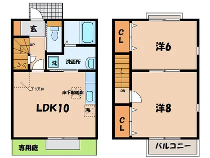 愛知県碧南市湖西町2丁目【テラスハウス】の間取り