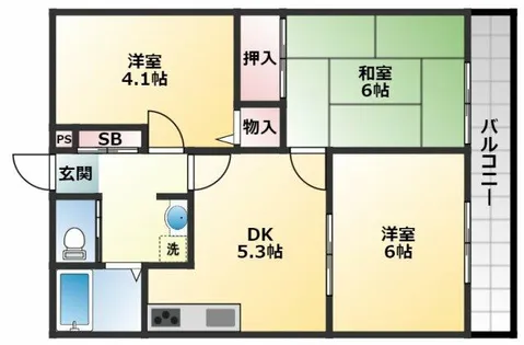 ハイツプレステージ【1階】の間取り