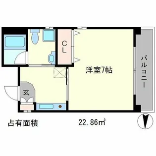 クレールフォンテーヌ【1階】の間取り