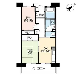 URフレール浜山【0010904号室】の間取り