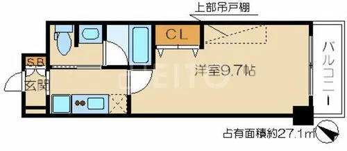 エス・キュート京都下鴨東【1階】の間取り