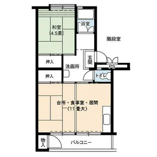 UR朝倉【0080408号室】の間取り