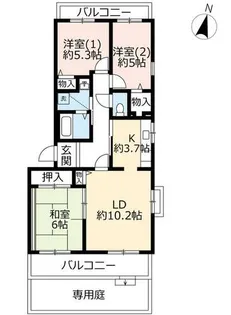 URすずかけ台ハイツ第3【0010301号室】の間取り