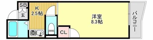 エンゼルハイツ小阪本町【5階】の間取り