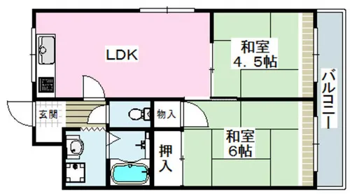 オークマンション【2階】の間取り