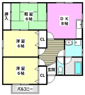 ニシジマハイツ【201号室】の間取り
