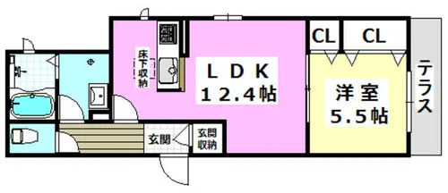 プレンティ上穂積【1階】の間取り