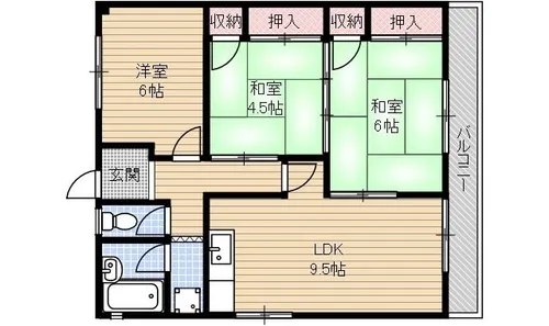 リビース音【303号室】の間取り