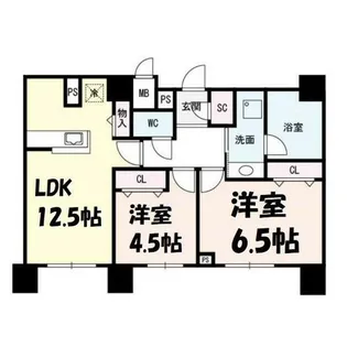 Flair丸の内【12階】の間取り