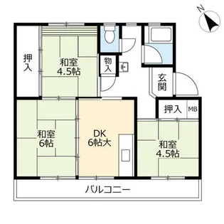 UR志徳【0250502号室】の間取り