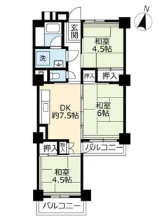 UR高座台【1020706号室】の間取り