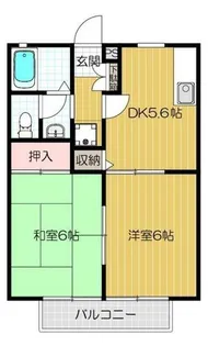 2DKの間取り画像