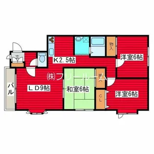 グランドール西岡【2階】の間取り