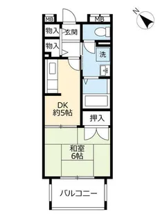 1DKの間取り画像