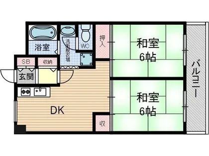 パークハイツミシマ【1階】の間取り