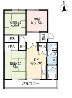 UR箕面粟生第三【0160501号室】の間取り