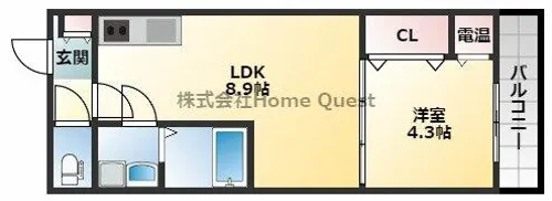 GRANDIR衣摺【3階】の間取り